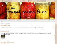 Tablet Screenshot of frugalmamafiles.com